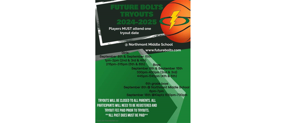 Tryouts at Northmont Middle School